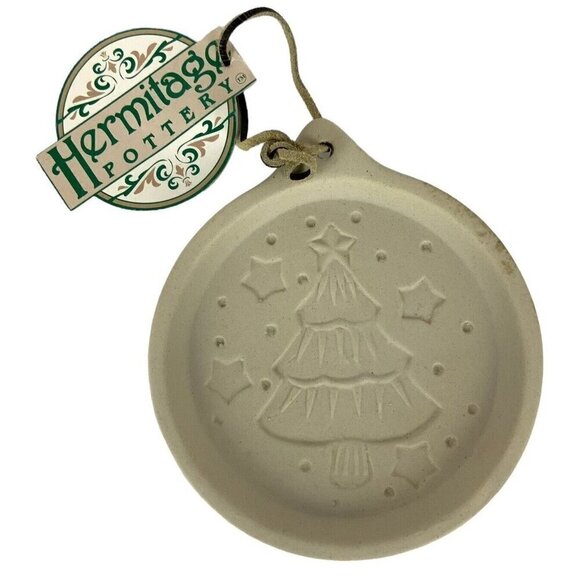 Hermitage Pottery Christmas Tree Cookie Mold Stoneware 1999 - Picture 1 of 5